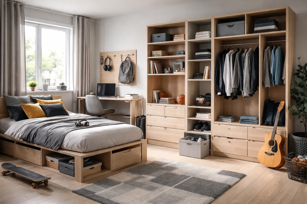 Comment choisir le bon type de rangement pour une chambre d'adolescent